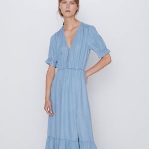 ZARA lyocell midi dress size medium